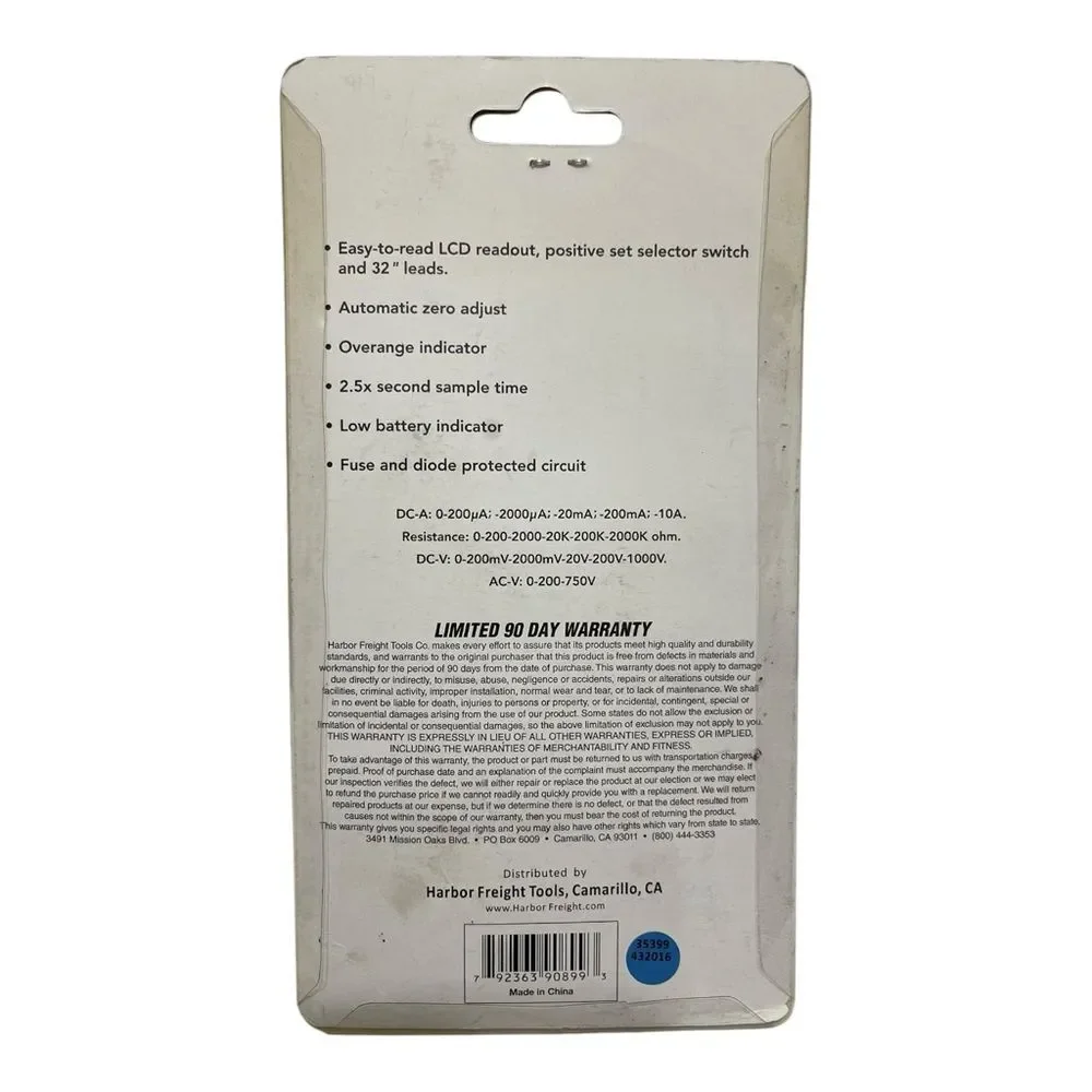 Cen-Tech 7-Function Digital Multimeter - Picture 3 of 3